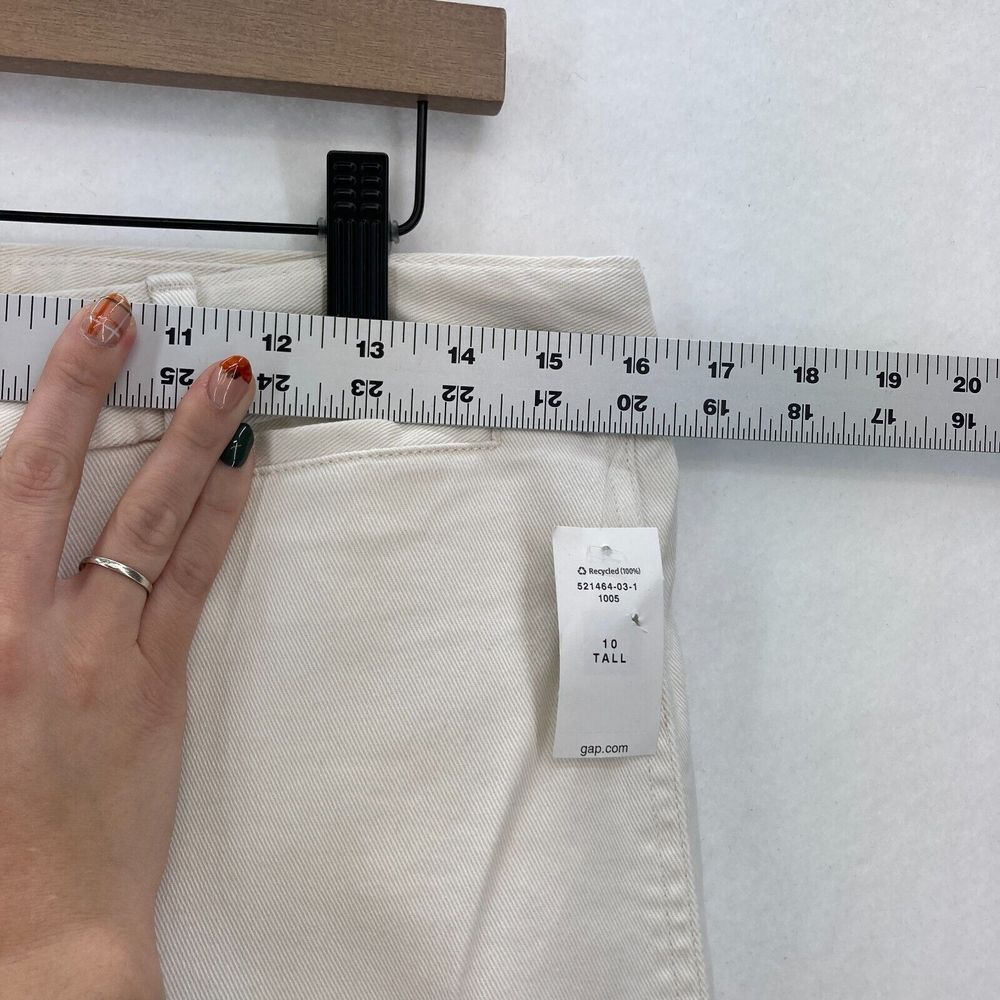 GAP Cream Wide Leg Crop Pants. 10 Tall - Picture 8 of 15